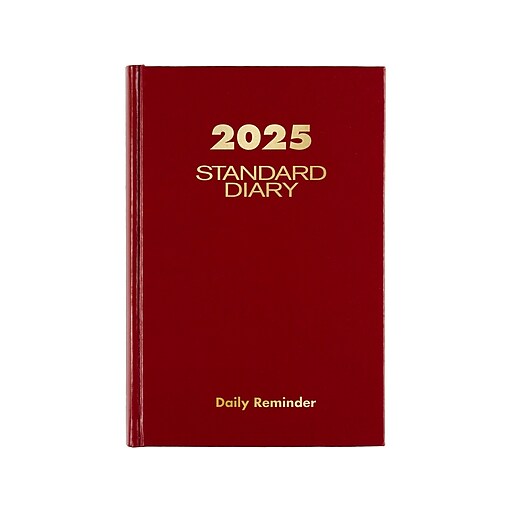 ATAGLANCE Standard Hardcover 2025 Daily Diary, 5.75" x 8.25", Wide