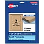 Avery Integrated Cards, 4.25" x 5.5", Matte Kraft Brown, 50/Pack (95276)~#|#~E7346411-CD81-4709-BF3B57066AFD1CFE_sc7