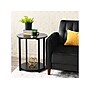 Household Essentials Jamestown 20"Dia. Laminate Round End Table, Black Oak/Black (8171-1)~#|#~E738911E-6988-44D4-BA3E1937472C0DA3_sc7