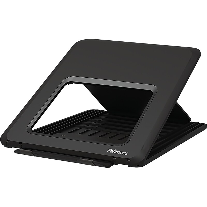 Fellowes Breyta Collection 9.25" x 10.55" Adjustable Plastic Laptop Stands, Black (100098500) image 1