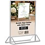 Excello Brands 8.5" x 11" Sign Holder, Acrylic, Clear/Silver Trim(SGNH-ST-85X11)~#|#~E74BDCF6-2B75-4D1D-B782CF0C76F94706_sc7