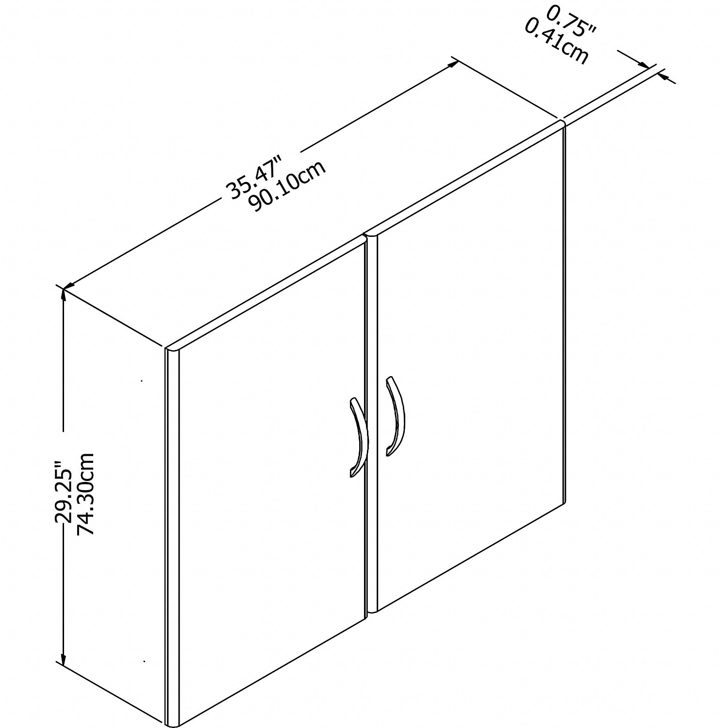 Bush Studio C Storm Gray Half Height Door Kit SCB236SG - Picture 3 of 5