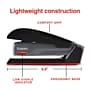 Staples One-Touch Reduced Effort Desktop Stapler, 20-Sheet Capacity, Staples Included, Gray/Black/Red (ST44425)~#|#~E7572C03-94C8-4684-8C5D55BE4B53EFD8_sc7