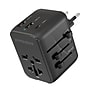 HyperGear WorldCharge Universal Travel Adapter with USB/USB A/USB C Ports, Black (15822)~#|#~E75735C6-D812-432F-B233F8B30A9E8D5E_sc7