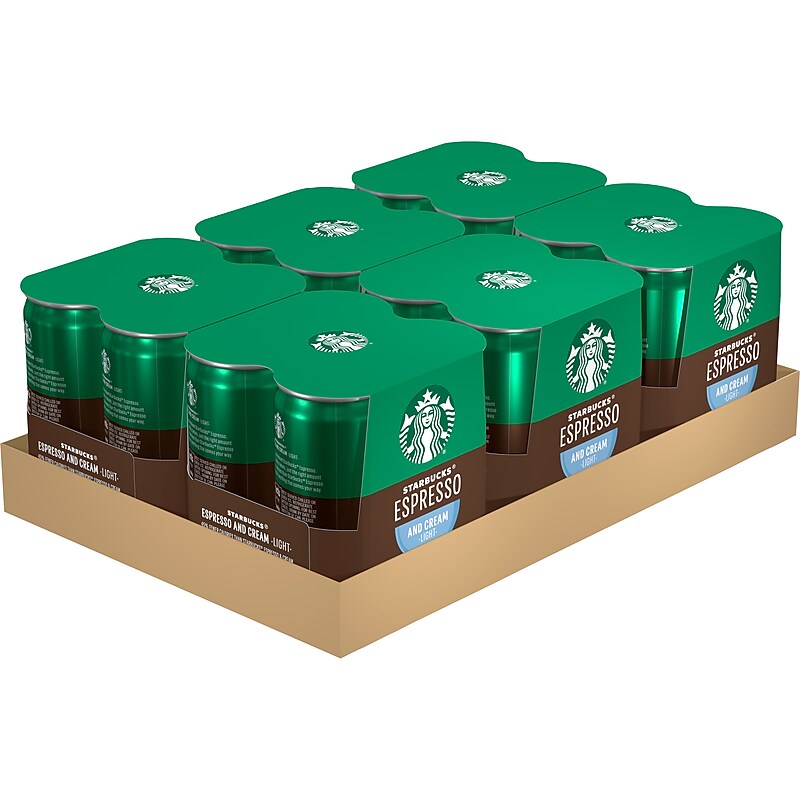 Starbucks Doubleshot Espresso & Cream Light Cold Brew Coffee, 6.5 fl. oz., 24/Carton (17544) image 1