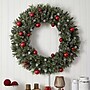 Nearly Natural 4-ft Oversized Pre-Lit Frosted Holiday Christmas Wreath with Ornaments and 40 LED Globe Lights (W1275)~#|#~E761FBB3-D613-4924-BC115BD2E08CEF32_sc7