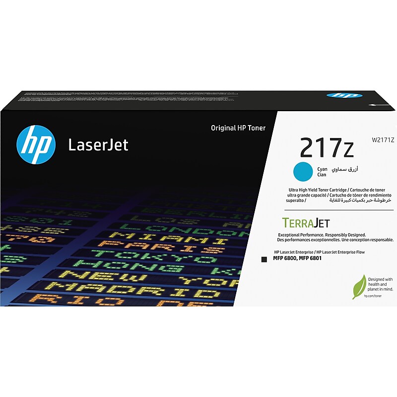 HP 217Z Cyan Ultra High Yield Toner Cartridge (W2171Z) image 1