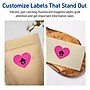 Avery Laser/Inkjet Heart Multipurpose Labels, 2-9/32" x 1-27/32", Neon Magenta, 960/Box (94603)~#|#~E76E728D-3086-4236-816E1C74449D689A_sc7