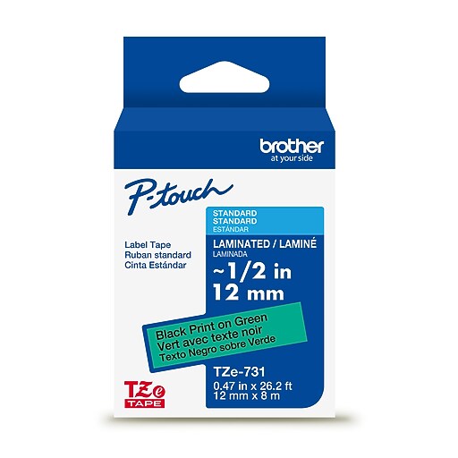 Brother P-touch Laminated Label Tape, 1/2