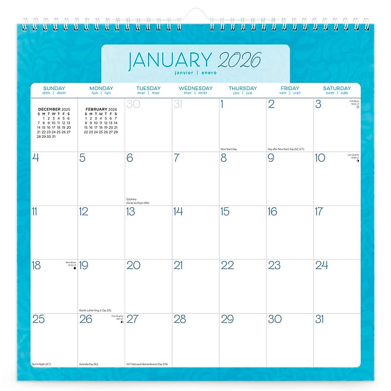 2026 BrownTrout Seaside Currents 12" x 12" Monthly Wall Calendar (9798330705498) image 1