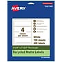Avery EcoFriendly Rectangle Multipurpose Labels, 2-1/4" x 7-3/4", White, 400/Box (94244)~#|#~E77C6368-E4E3-422C-A7188399F3F4C125_sc7