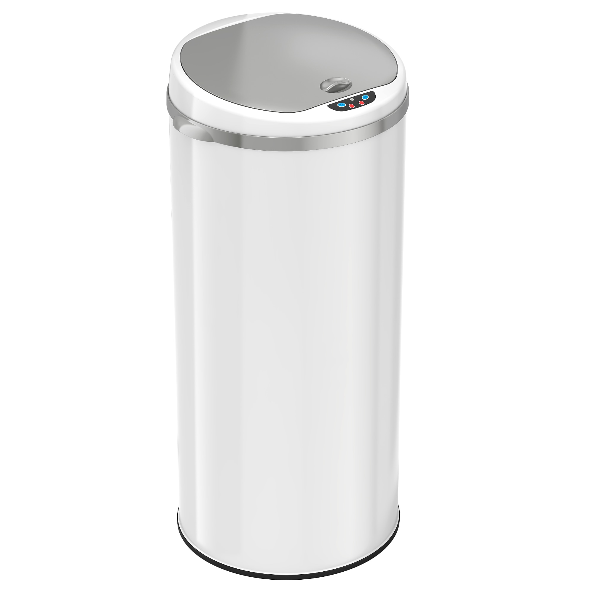 iTouchless Stainless Steel Round Sensor Trash Can with AbsorbX Odor Control System, White, 13 Gal. (MT13RW) Sansujyuku sansujyuku.com