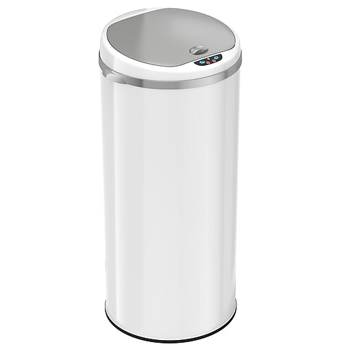 iTouchless Stainless Steel Round Sensor Trash Can with