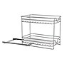 Household Essentials Glidez Pull-Out/Slide-Out Storage Organizer with Plastic Liner, 2-Tier Design (HH1246-1)~#|#~E781227A-4628-4B34-864F1AB59961F658_sc7