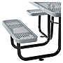 Global Industrial 46" Square Outdoor Steel Picnic Table, Expanded Metal, Gray (277151GY)~#|#~E78139E8-A5A0-4D18-A86C737D166731C6_sc7