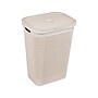 Mind Reader 15.85-Gallon Hamper with Lid, Plastic, Ivory (60FABHAMP-IVO)~#|#~E78325DA-BD91-408A-953570C6E4AB208E_sc7