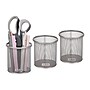 Mind Reader Metal Pen Holder, Silver, 3 Pieces/Set (CLIPMESH3-SIL)~#|#~E7854320-B9AB-4127-BF4052E66A0BF446_sc7