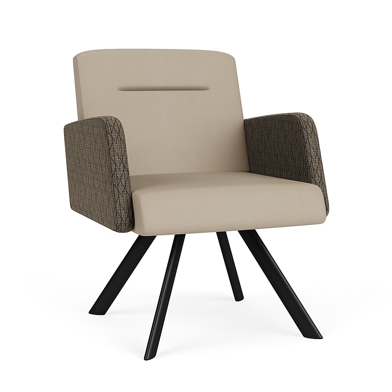Lesro Willow Vinyl Lounge Chair, Patriot Plus Concrete/Adler Peppercorn (WL1101.SBK-02PPCN.03PPCN.04ADPN) image 1