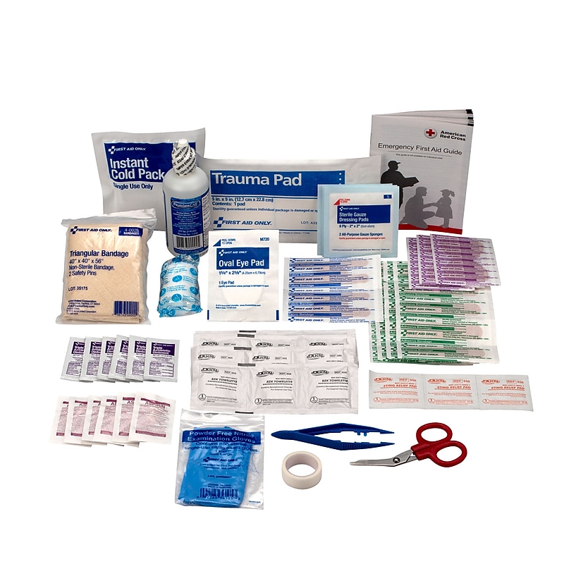 First Aid Only Office First Aid Kit Refill with Medication, ANSI Class A, 25 People, 106 Pieces (223-REFILL) image 1