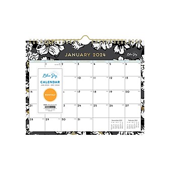 2024 Blue Sky 11" x 8.75" Monthly Wall Calendar (116052-24)
