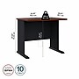 Bush Business Furniture Cubix 36"W Desk, Hansen Cherry/Galaxy (WC90436A)~#|#~E7938661-4D36-4977-82AC531DAE8B4FAB_sc7