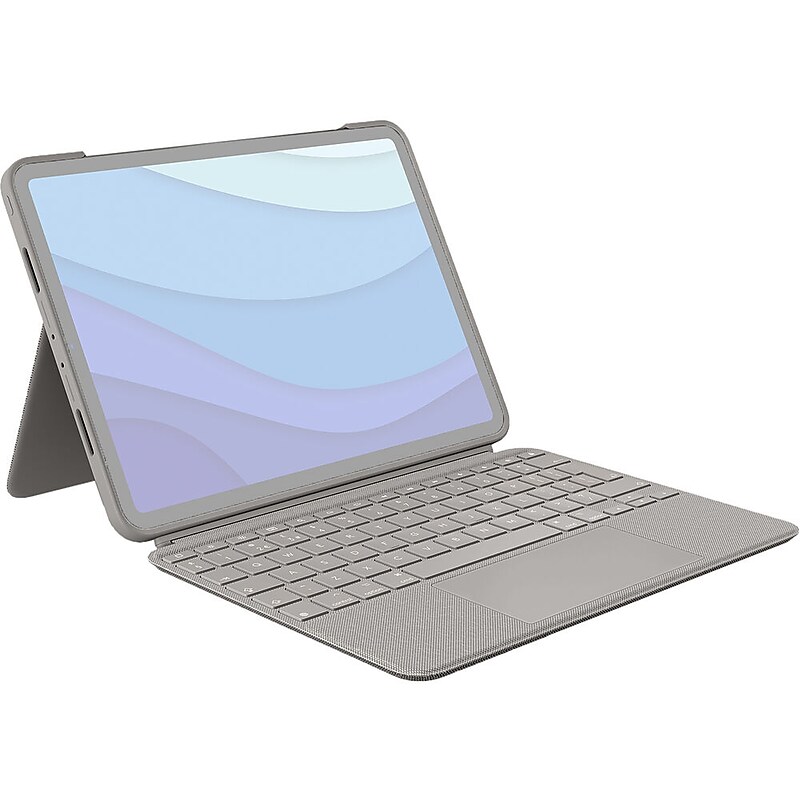 Logitech Combo Touch Polycarbonate 11" Keyboard Case for iPad Pro 11" (1st, 2nd, 3rd, & 4th Generation), Sand (920-010165) image 1