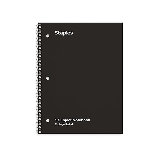 Staples 1-Subject Notebook, 8 Staples 1-Subject Notebook, 8