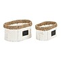 Household Essentials Woven Storage Wicker Basket, White, 2/Set (ML-7100)~#|#~E7A09643-1480-469B-8F0F39AAD98DD0D8_sc7