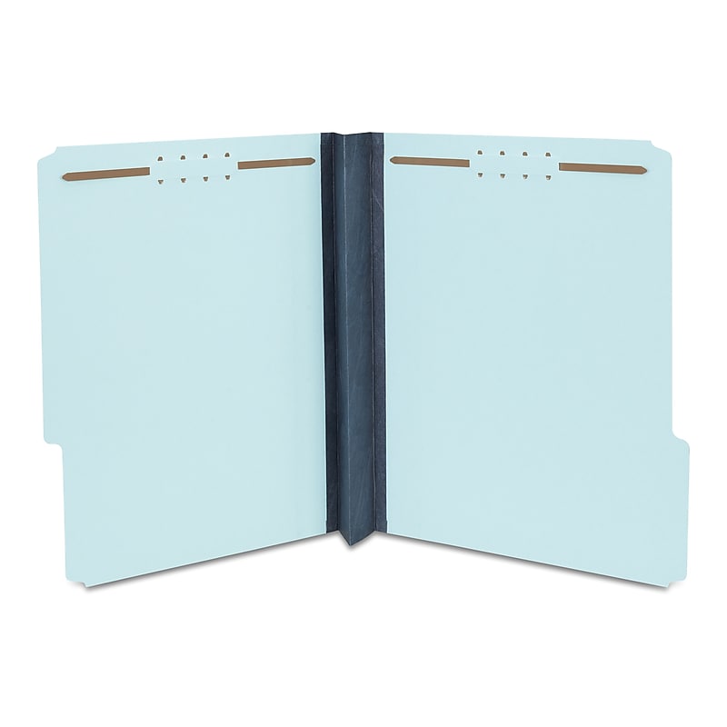 Staples® 60% Recycled Pressboard Classification Folder, 3" Expansion, Letter Size, Light Blue, 25/Box (ST384869/384869) image 1