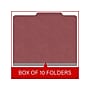 Medical Arts Press Pressboard Classification Folder, 2 Dividers, 2" Expansion, Letter Size, Dark Red, 10/Box~#|#~E7A3BA9E-7A14-4E10-AF10820F75ECF8B9_sc7