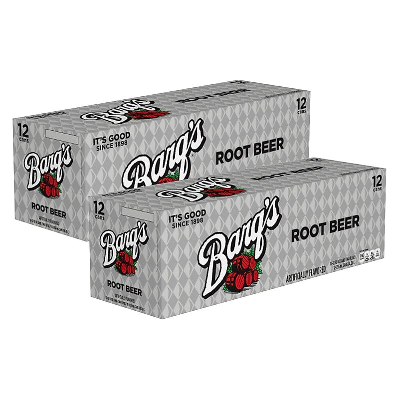 Barq's Root Beer, 12 oz., 12 Cans/Pack, 2 Packs/Carton (49000030129) image 1