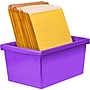 Storex Plastic Medium Classroom Storage Bin, 16.75"x 11.87"x 8.28", Purple, Pack of 2 (STX61486U06C-2)~#|#~E7A9B255-2B8C-470A-896D5D12A04B53EA_sc7