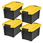 Iris Stor-It-All 21.9 Quart Storage Container with Latching Lids, Plastic, Black, 4/Pack (540014)~#|#~E7AE179F-646D-4840-BCA265DB32514212_sc7