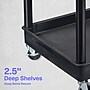Luxor ENDURA XL 2-Shelf Utility Cart, Black (TC21-B)~#|#~E7AF0AA5-C16A-45AF-B5C054E119990BB5_sc7