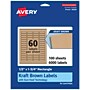 Avery Laser/Inkjet Multipurpose Labels, 1.75" x ", Kraft Brown, 6000/Box (94204)~#|#~E7B17864-DA3B-4C85-8BA2355CE7B4C1A7_sc7