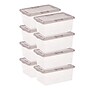Iris 17 Quart Snap Top Plastic Snap Closure Storage Bin, Clear, 8/Pack (500156)~#|#~E7B22336-EC16-4B8C-87010F476E332D80_sc7