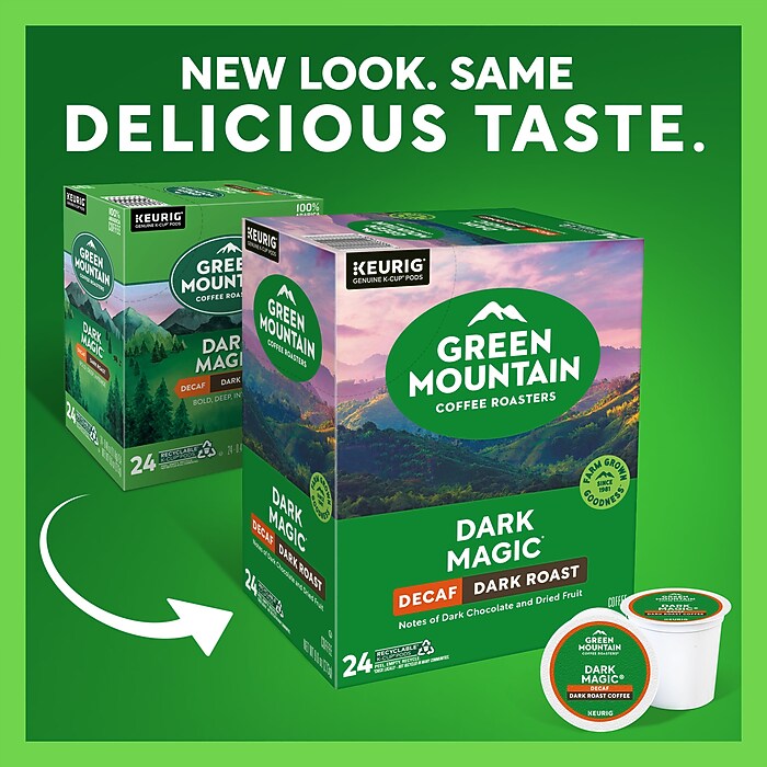 Green Mountain Dark Magic Decaf Coffee Keurig® K-Cup® Pods, Dark