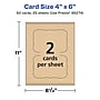 Avery Integrated Cards, 4" x 6", Matte Kraft Brown, 50/Pack (95274)~#|#~E7BB5D29-85F9-4E8F-8B30A83507088F9A_sc7