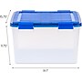 Iris WeatherPro 55.7 Qt. Latch Lid Storage Bin, Clear/Blue (500201)~#|#~E7BBB5A4-248F-405C-A01674AAAC919C25_sc7