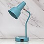 Simple Designs Sleek Essentials LED Desk Lamp, 15.2", with USB Ports, Cyan Blue (LD1072-CYN)~#|#~E7BDC9E1-5C17-436B-84C97F62868D3688_sc7