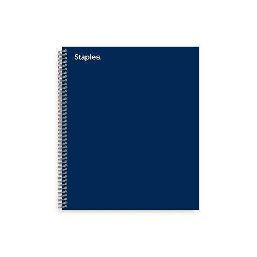 Staples® Premium 1Subject Subject Notebooks, 8.5" x 11", College Ruled