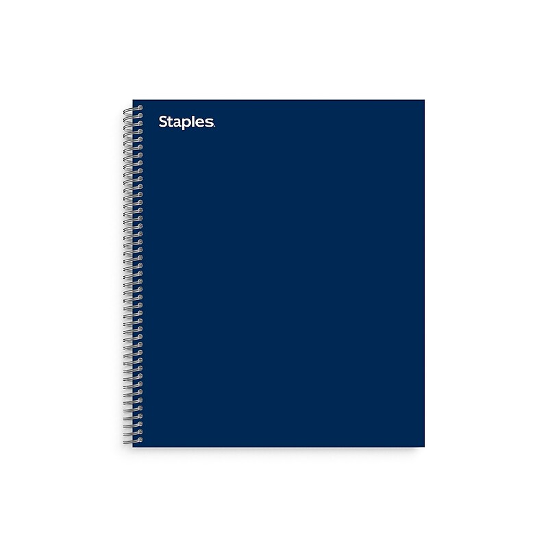Staples® Premium 1-Subject Subject Notebooks, 8.5" x 11", College Ruled, 100 Sheets, Blue (TR58356M-CC) image 1