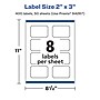 Avery Laser/Inkjet Decorative Edge Waterproof Multipurpose Labels, 3"  x 2", White, 400/Box (94267)~#|#~E7C6745E-479A-4936-930A342B730AF2BD_sc7