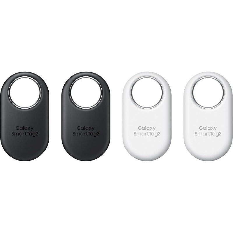 Samsung Galaxy SmartTag2 Bluetooth Tracker, Black and White, 4/Pack (EI-T5600KWEGUS) image 1
