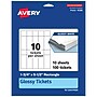 Avery Integrated Cards, 1-3/4" x 5-1/2", Glossy White, 100/Pack (95288)~#|#~E7D08104-40EF-431C-A4D49D85E883A403_sc7