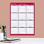 2027 AT-A-GLANCE 16" x 12" Yearly Wet-Erase Wall Calendar, Reversible, White/Red (PM330B-28-27)~#|#~E7DD98B9-5168-4B1B-B27A997D32A9FD3F_sc7