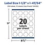 Avery Laser/Inkjet Decorative Edge Waterproof Multipurpose Labels, 1.8704"  x 1.5", White, 200/Pack (94120)~#|#~E7DE0922-E578-4F86-81743D802F4897EC_sc7