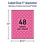 Avery Laser/Inkjet Round Multipurpose Labels, 1" Dia., Bright Pink, 480/Pack (94500)~#|#~E7DF7362-F9B0-41DC-99A79A6980B9AF1B_sc7