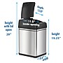 iTouchless Stainless Steel Sensor Trash Can with Locking Lid and AbsorbX Odor Control, Silver, 8 gal. (DZT08PL)~#|#~E7E31016-6EFC-49DD-96DE09BE6EDC15DC_sc7