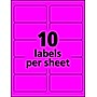 Avery Sure Feed Laser Shipping Labels, 2"x 4", Neon Magenta, 1,000 Labels/Box (5974)~#|#~E7E67645-907C-4AE3-A5EBBB9B4D41DF51_sc7